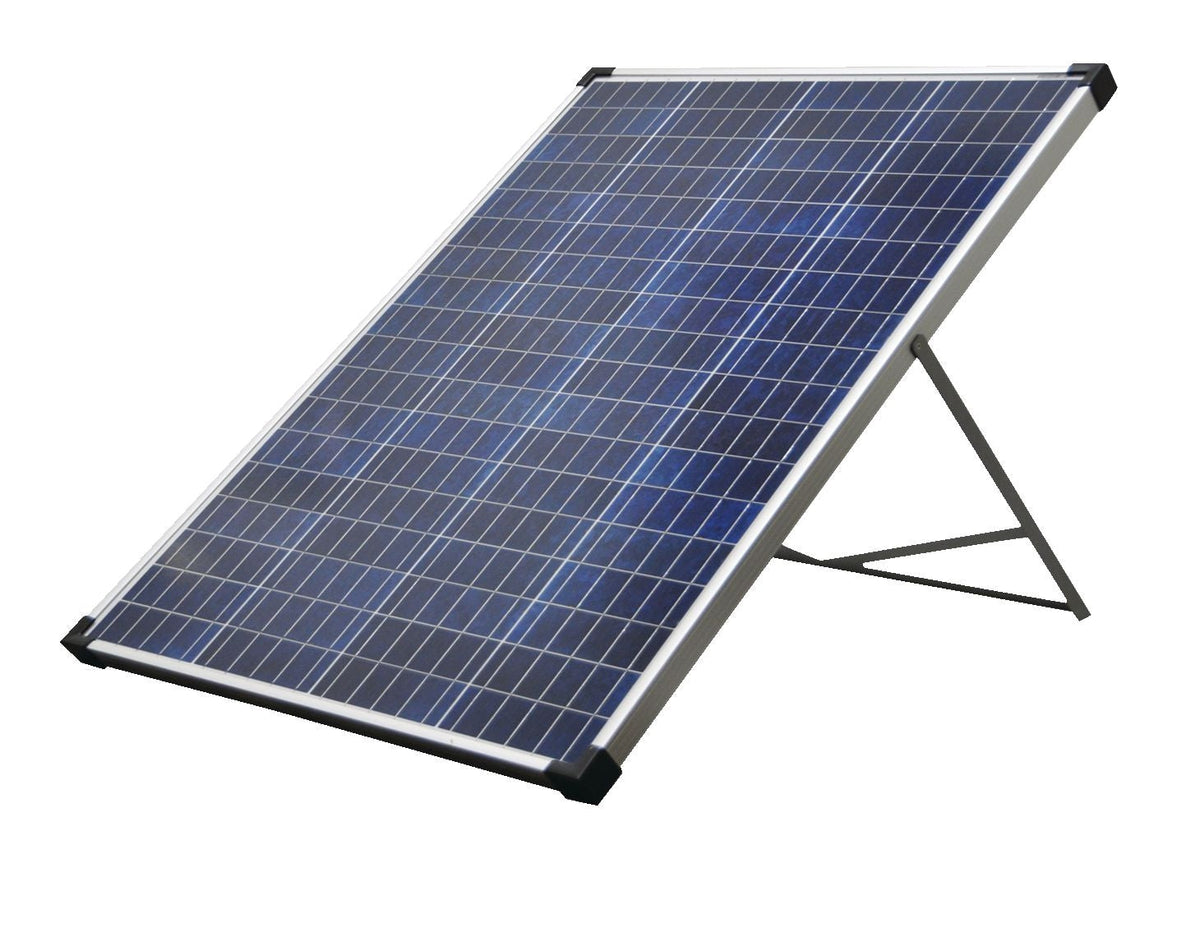 100 Watt, 12V Crystalline Solar Panel Kit with Stand and Charge Controller