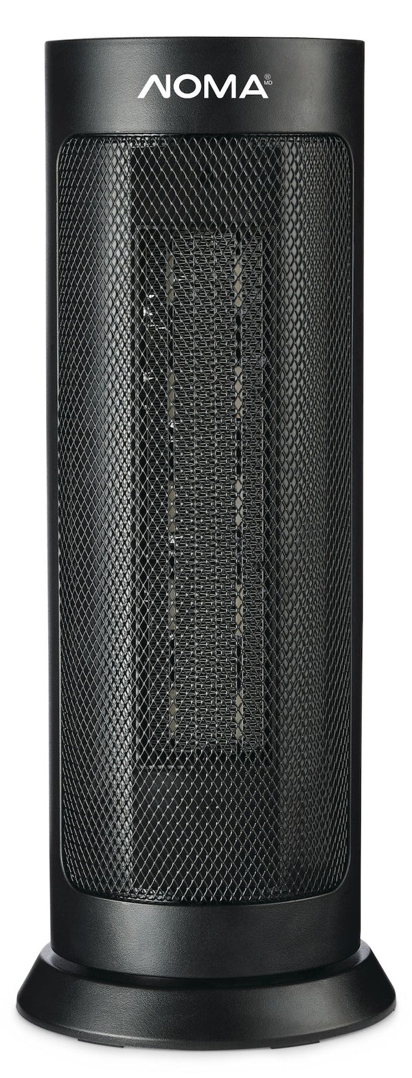 Oscillating Digital Tower Ceramic Heater with Remote Control and Thermostat, Black, 18-in F7652