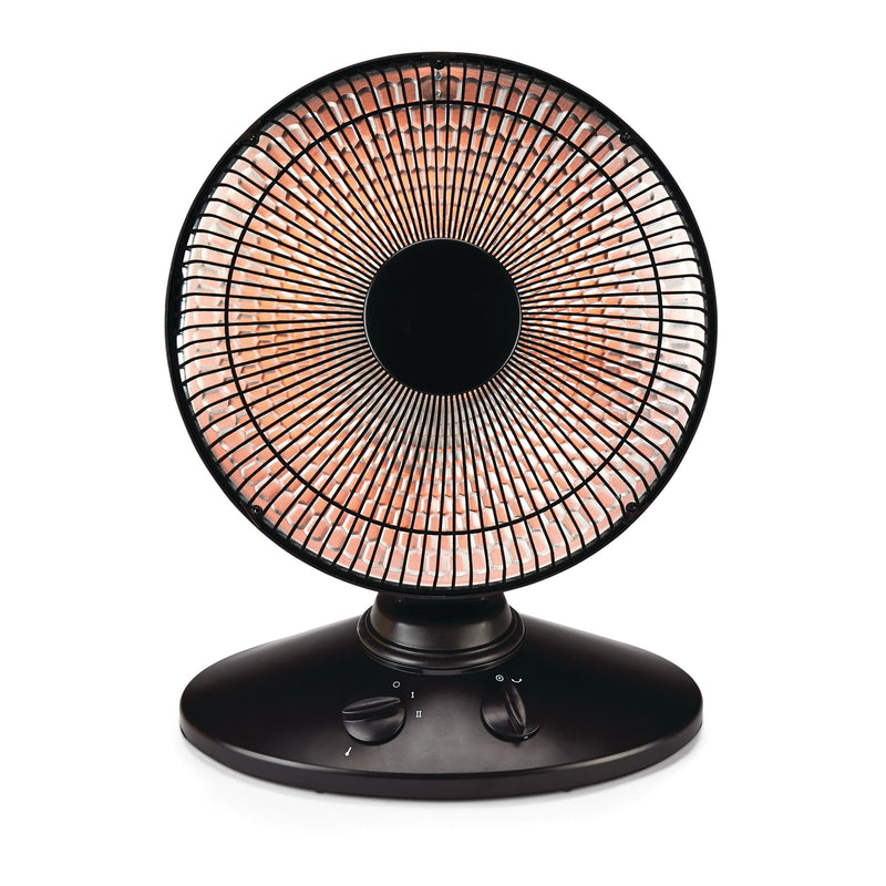 Oscillating Parabolic Dish Portable Radiant Electric Space Heater, 1000W, Black C9340