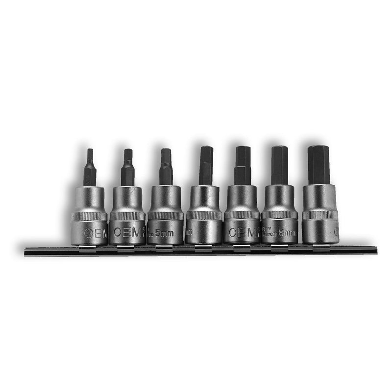 3/8-in Drive SAE Hex Socket Set, 7-pc, Assorted Sizes, 44003 V3542