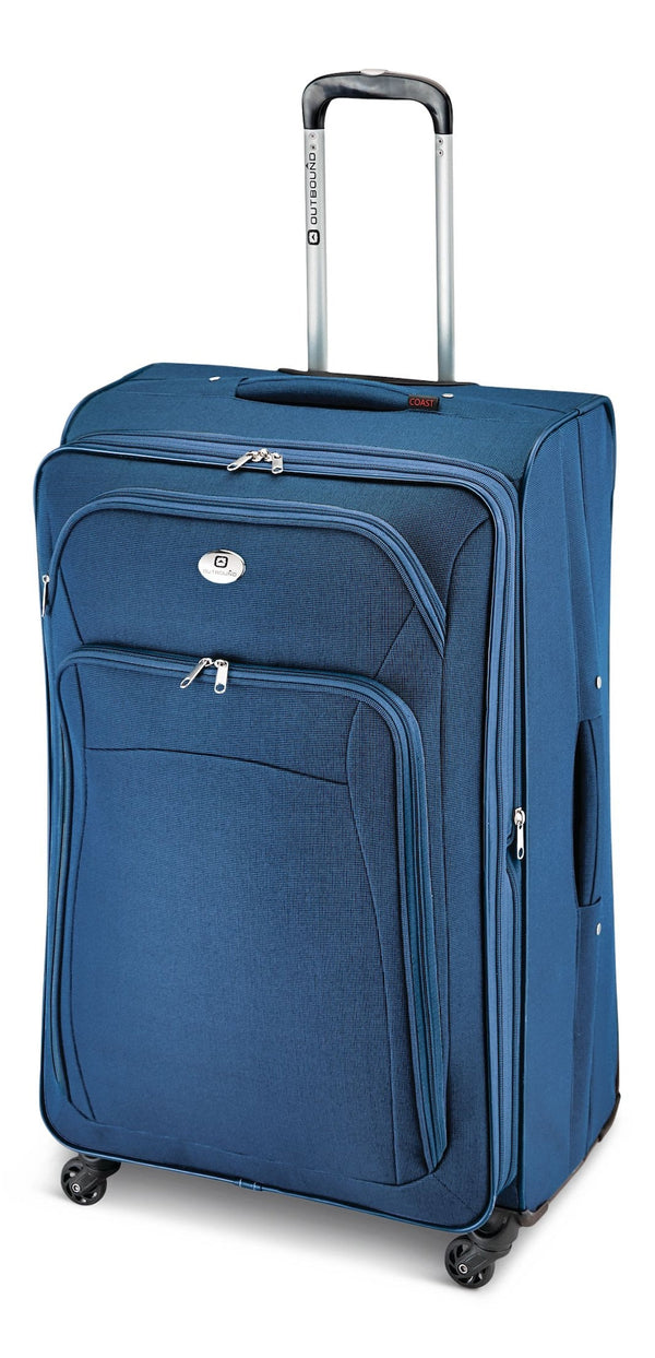 Coast Expandable Softside Spinner Wheel Travel 28-in Suitcase, Wet Pocket, Blue C7448