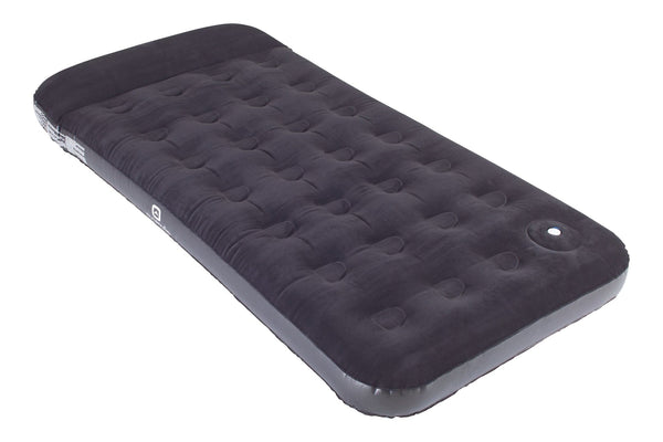 Twin Airbed with Built-In Manual Pump, Hand/Foot Pump, PVC, Black P1299