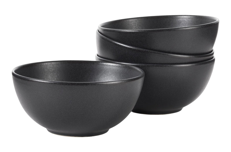 Dorset All-Purpose Stoneware Bowl, Oven Safe, 4-pk, Black Reactive H4192