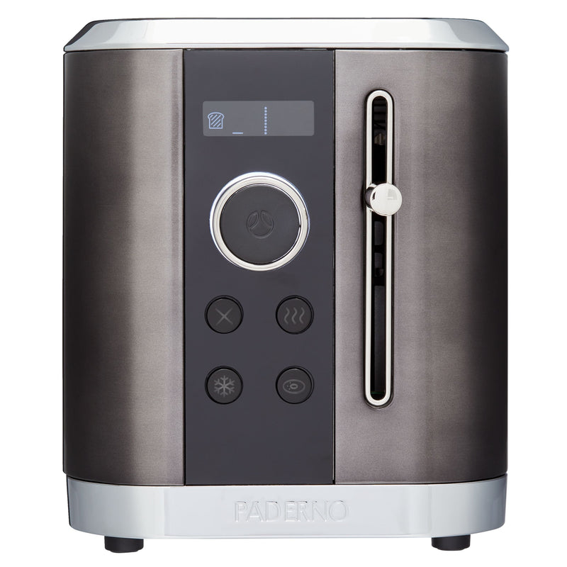 Even Heat Wide Slots Toaster with 9 Settings, Black Stainless Steel, 2-Slices Y1585