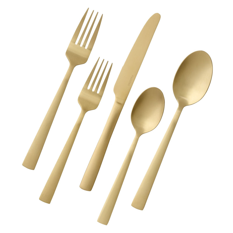 Summerside Champagne Matte Stainless Steel Flatware Set, Serves 4, 20-pc Q5274