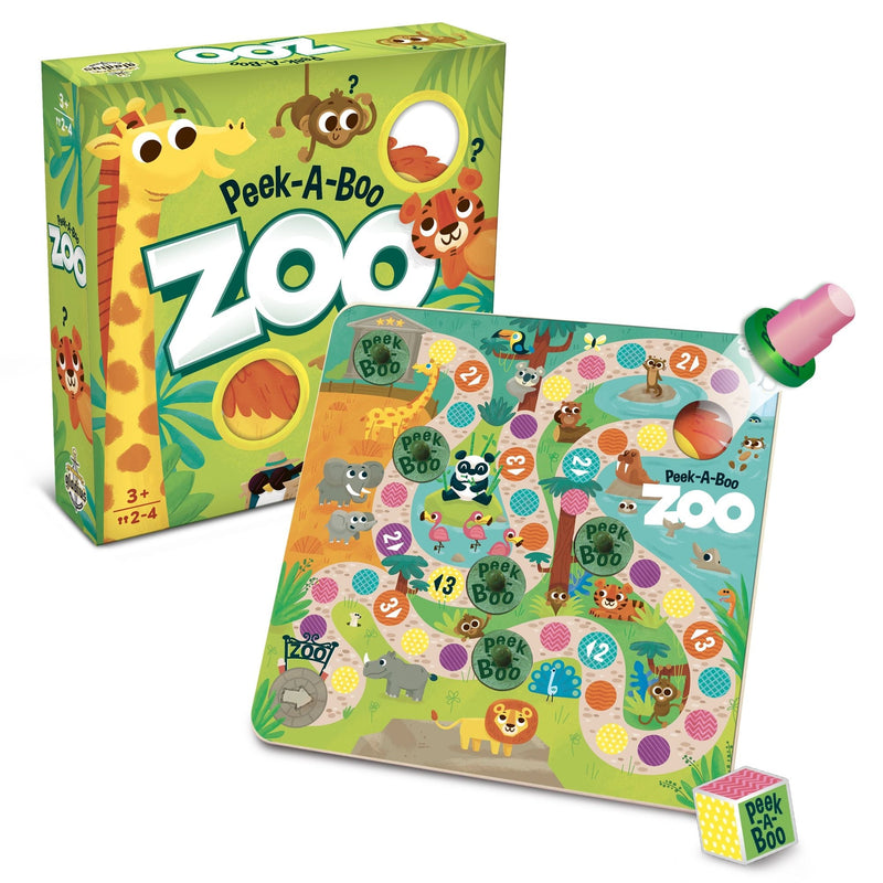 Peek-A-Boo Zoo Dice Rolling Animal Board Game, Ages 3+ P3676