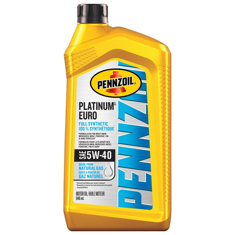 Platinum Euro 5W40 Synthetic Engine/Motor Oil, 946-mL F4964