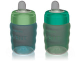 Soft Sippy Cup, Blue/Green, 2-pk
