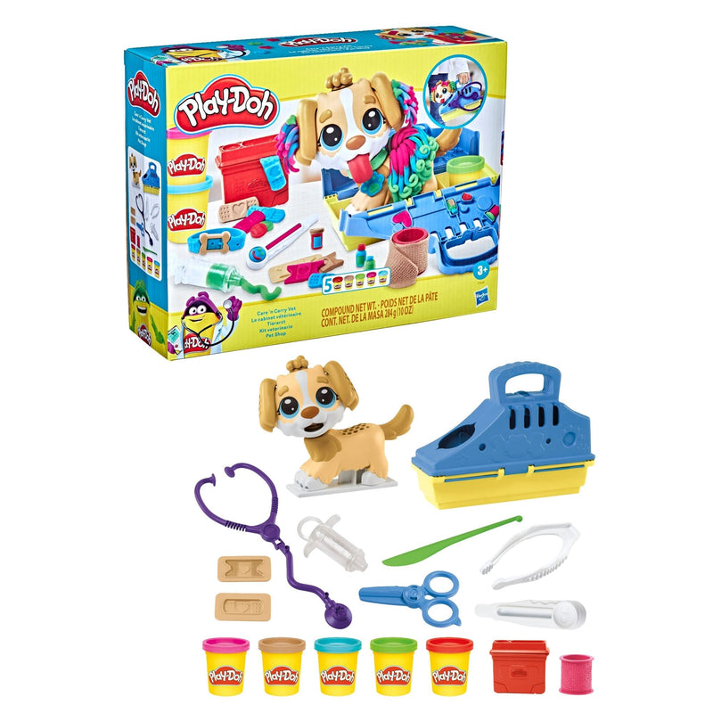 Care N' Carry Vet Playset, With Compound Cans, Non-Toxic, 10 oz, 5-pc, Ages 3+ V6708
