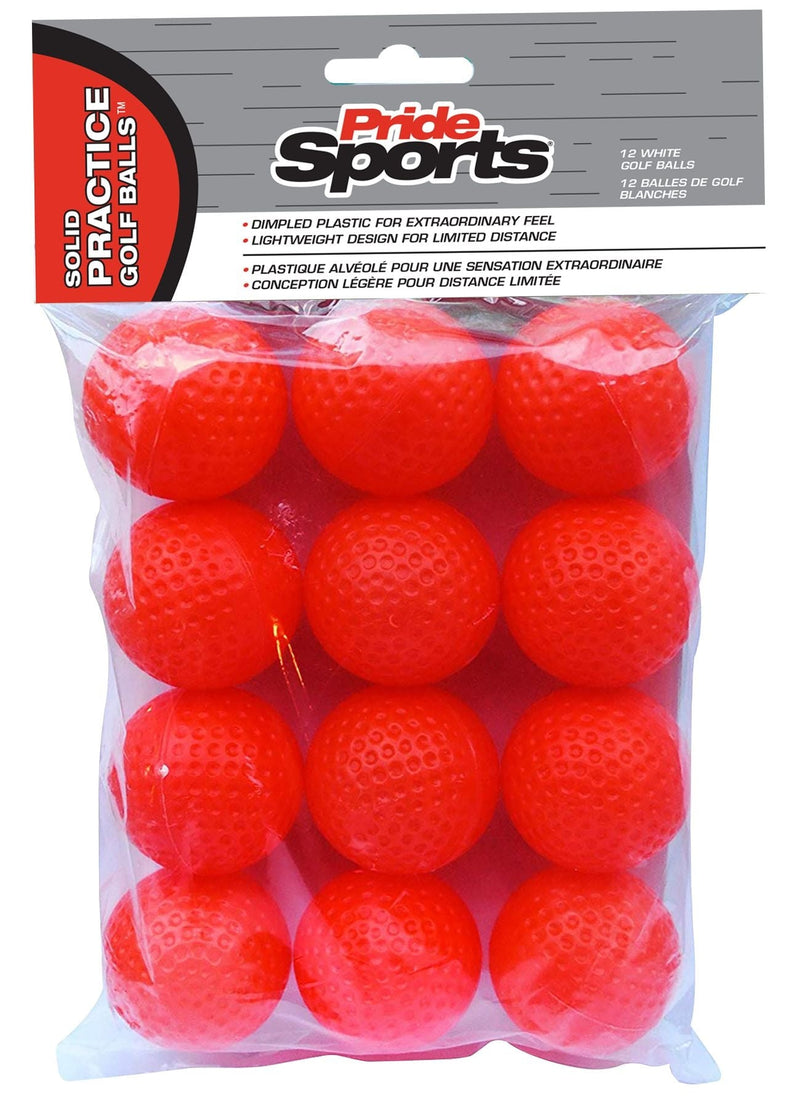 Dimpled Plastic Practice Golf Balls, Lightweight, 12-pk, Assorted Colours Z1908