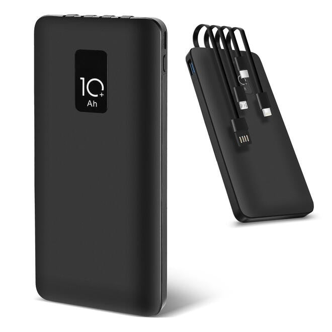 4 in 1 Fast Charging Power Bank with Built-in Cables, 10000mAh - PrimeCables Q7911