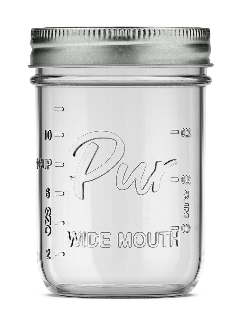 Mason Wide Mouth Canning Glass Jar with Lid & Band, 16-oz/473-mL, 12-pk A6629