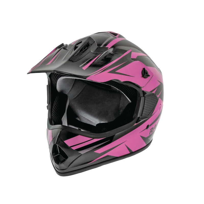 RX2 ATV Helmet, Adult, Pink/Black, Assorted Sizes S7531