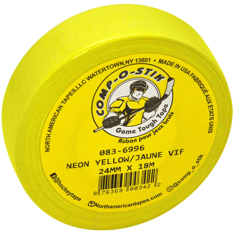 or Hockey Tape, Bright Yellow, 24-mm x 18-m P5524