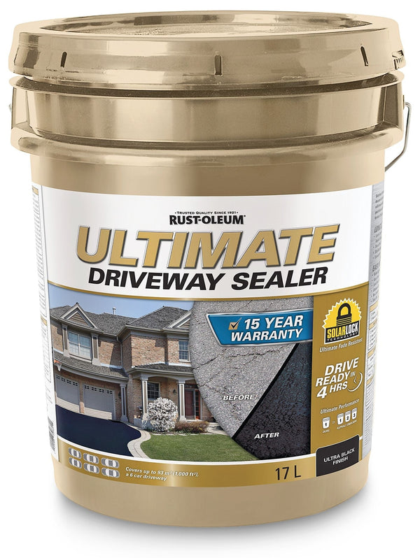 15-Year Ultimate Asphalt Driveway Sealer, 1000 sq. ft Coverage, Ultra Black, 17-L P6180