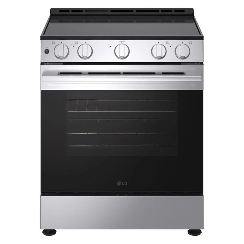 Samsung 80 Series 30 in. 6.3 cu ft. Stainless Steel Electric Slide-in Range with Air Fry and True Convection W4613