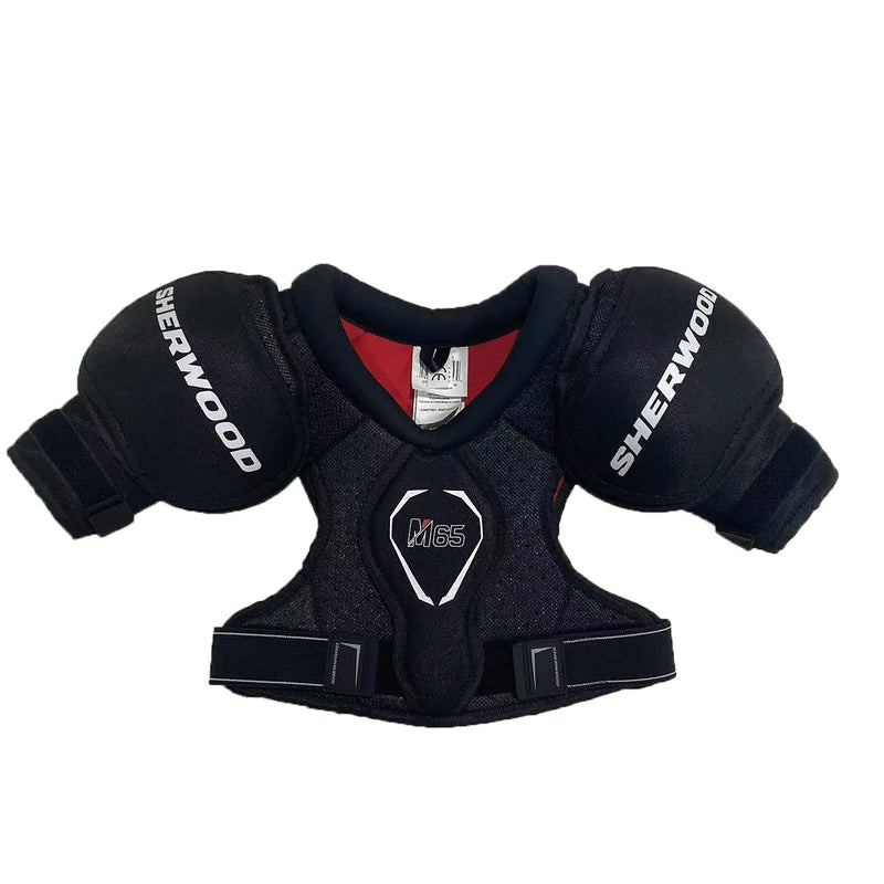 Rekker M65 Hockey Shoulder Pads, Youth, Black/Red, Assorted Sizes B4193