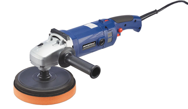 Brushed Corded Hook & Loop Right Angle (Fixed Orbit) Adjustable Grip Polisher & Sander, 7-in S6410