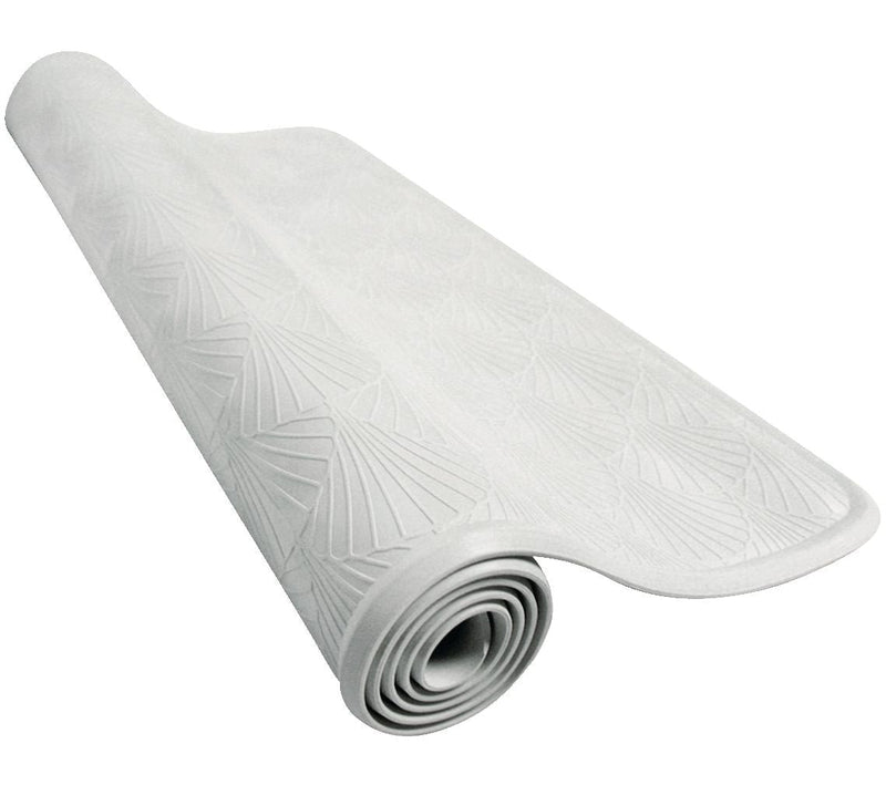 Anti-Slip Rubber Bath Tub Mat, White, 16-in x 27-in V3895