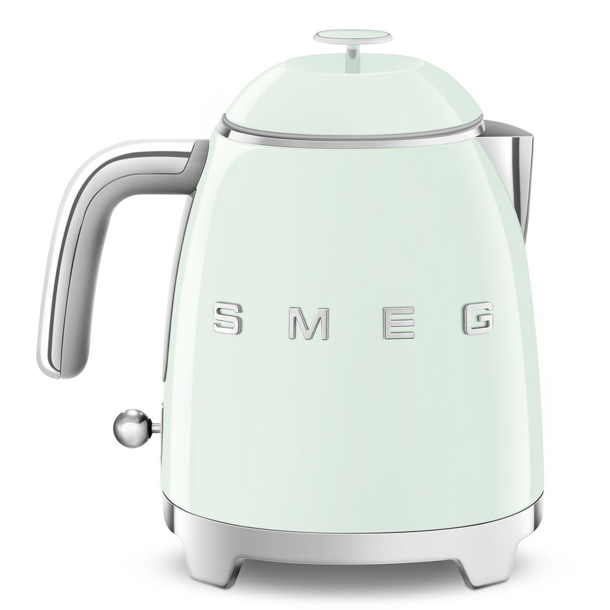 50's 1400W Retro Style Electric Mini Countertop Kettle with Cordless Base, Pastel Green, 0.8-L
