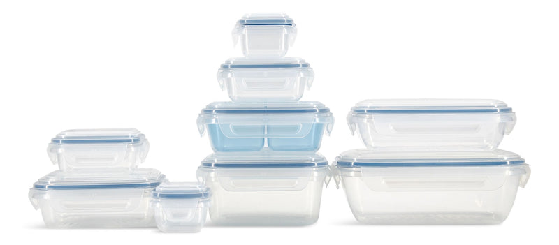 Food Storage Container Set with Airtight & Leakproof Seal, Nestable, 9 Count D1355