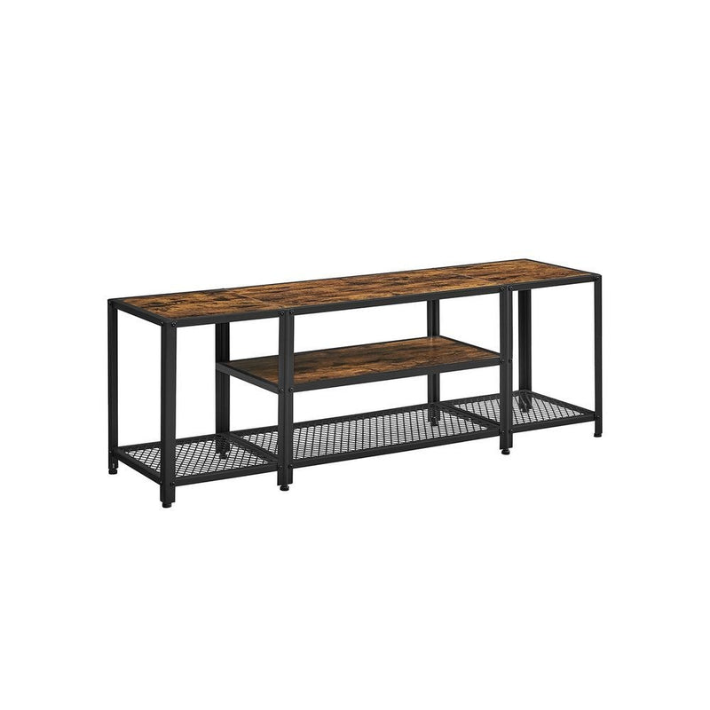 Home 3-Tier Industrial Rustic Brown TV Stand O0449