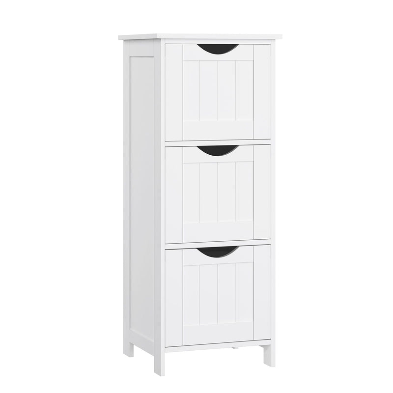 Home White Freestanding Cabinet with 3 Drawers A5493