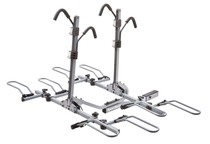 SR2902LR Crest Deluxe 4-Bike Lock & Tilt Platform Hitch Mount Bike Rack, Fits 2-in Receiver, Granite Grey X7063