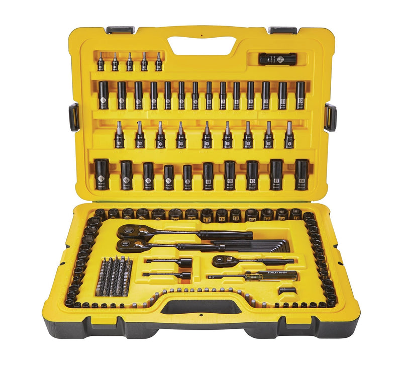 Professional Grade Black Chrome Socket Set, SAE/Metric, 197-pc O8937