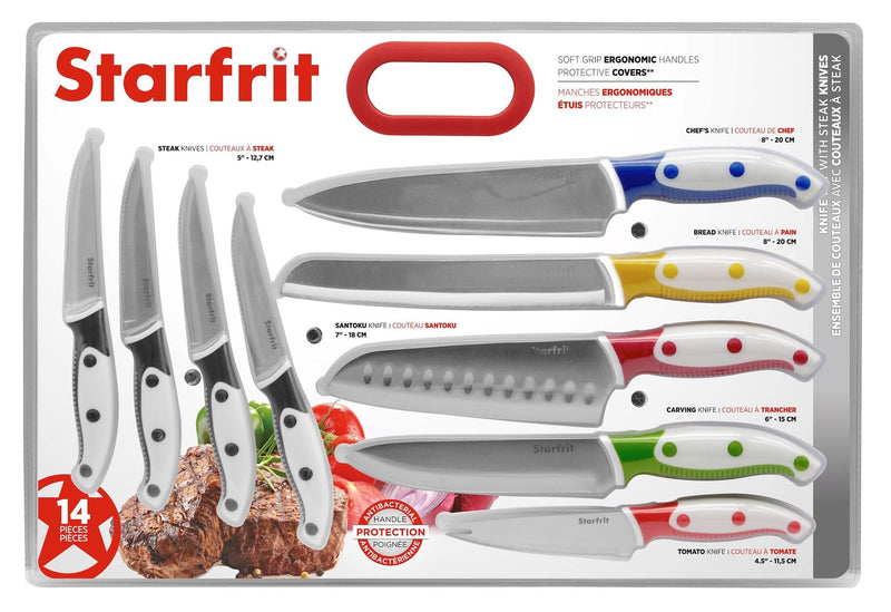 Stainless Steel Knife Set with Steak Knives, 14-pc E3696