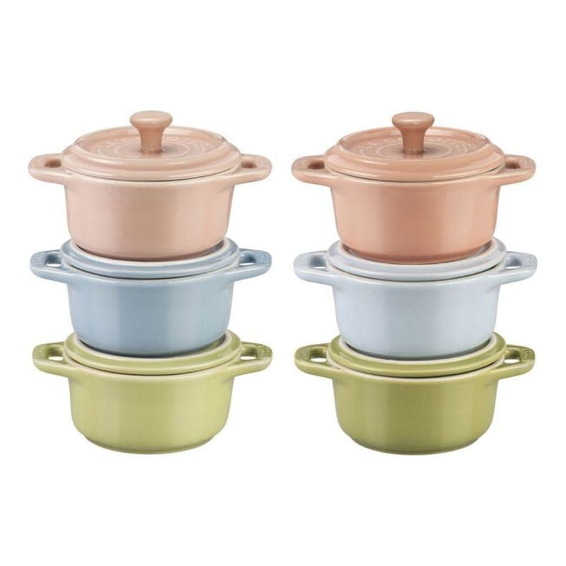 Non-Stick Ceramic Mini Macaron Cocotte Set, 6-pc B0852