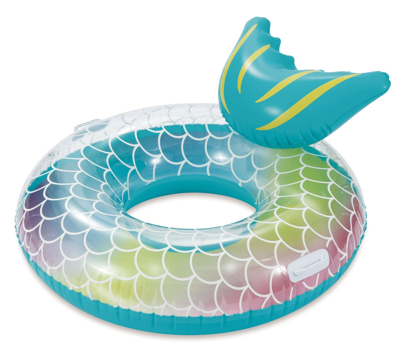 Inflatable Round Pool Swim Float/Tube, with Pillow, 48-in O2253