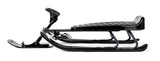 GT King Size Kids' 2-Person Winter Snow Racer Sled with Steering Wheel & Brakes, Grey
