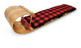 Grizzly Kids' Traditional Vintage Wooden Winter Toboggan Sled & Seat Pad, 4-ft