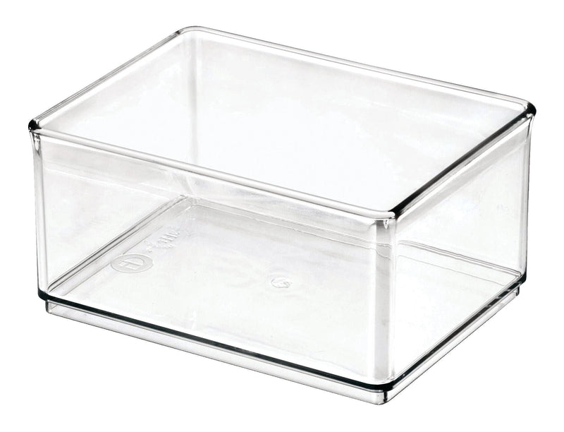 Clear Stackable Medium Shallow Organizing Storage Bin, 1.2-L U0506