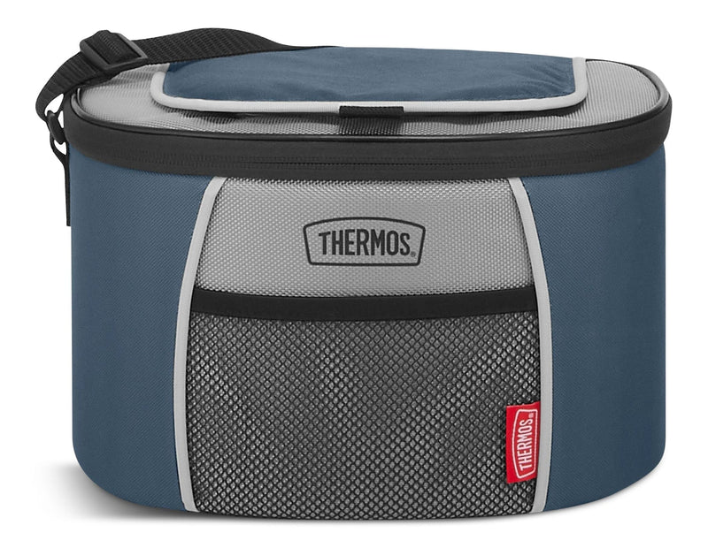 Soft Cooler with Shoulder Strap, 6-Can Capacity, Blue, PVC-Free Y2653