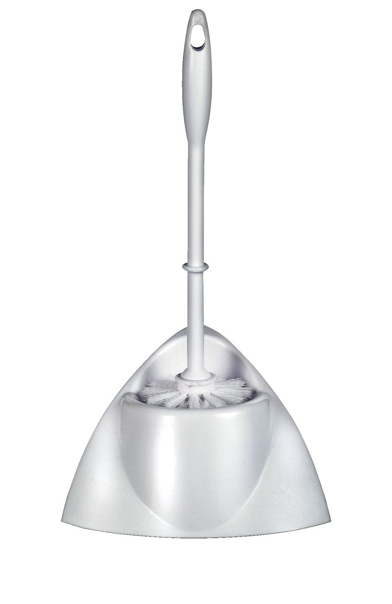 Toilet Brush with Stand, White P4197
