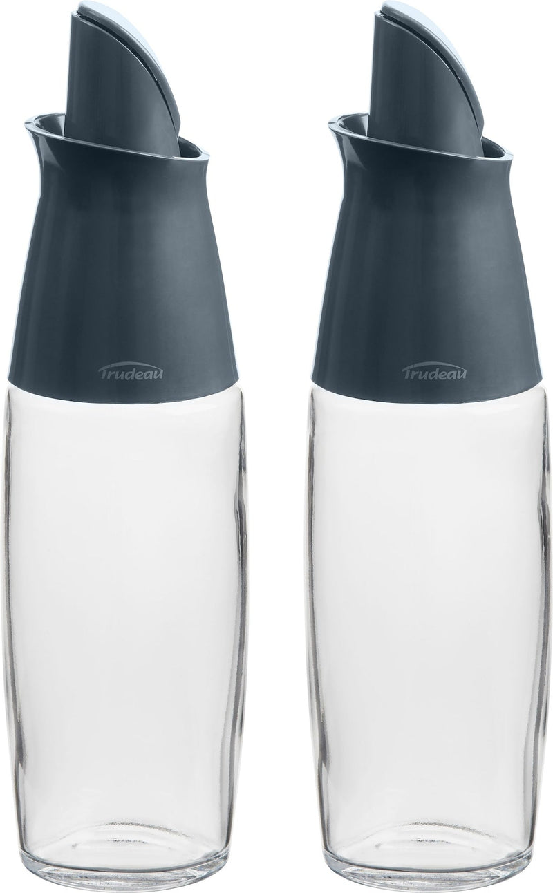 Glass Automatic Oil Bottle Dispenser Set, 2-pc, Clear M7392