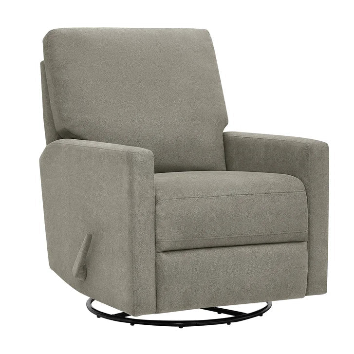 True Innovations Paxley II Grey Fabric Swivel Glider Recliner B8186