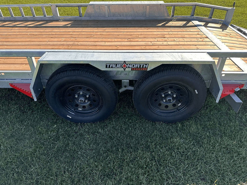 83-in x 16-ft Tandem Axle Utility Trailer, Galvanized S5573