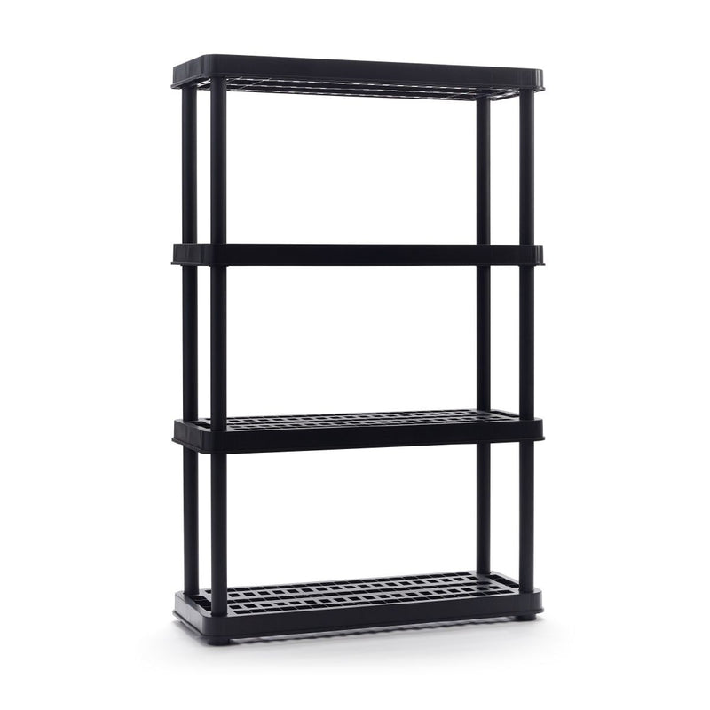4-Shelf Resin Storage/Shelving Unit, 36 x 14 x 54.5-in, Black I0630