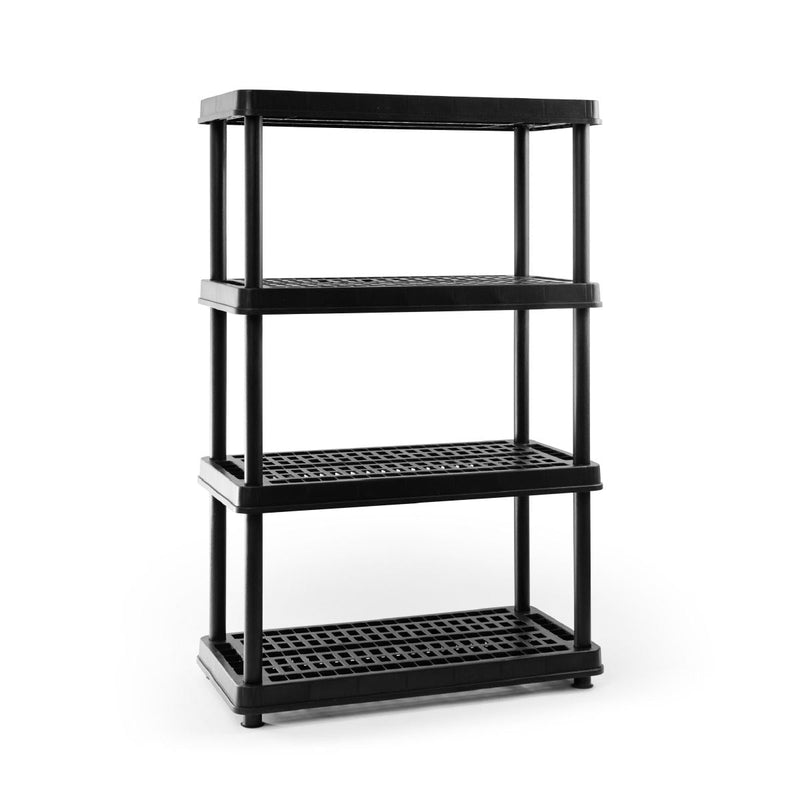 4-Shelf Resin/Plastic Storage Rack/Shelving Unit, 36 x 18 x 54-in J6815