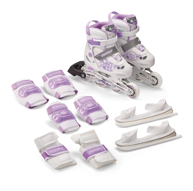 Switchers Ice/Inline Skates with Pad Set, Purple, Youth F5930