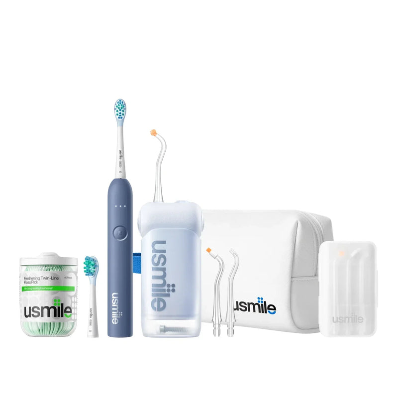 usmile C10 Water Flosser x P10 S Electric Toothbrush Travel Pack A6112