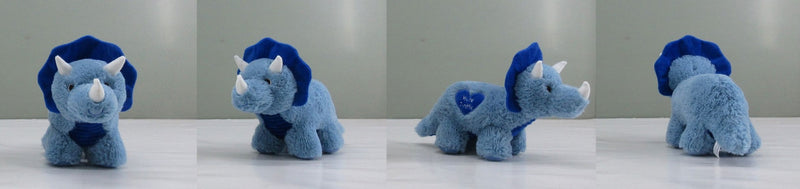 Valentine's Day Blue Plush Dinosaur Stuffed Toy Gift, 14.5-in N7672