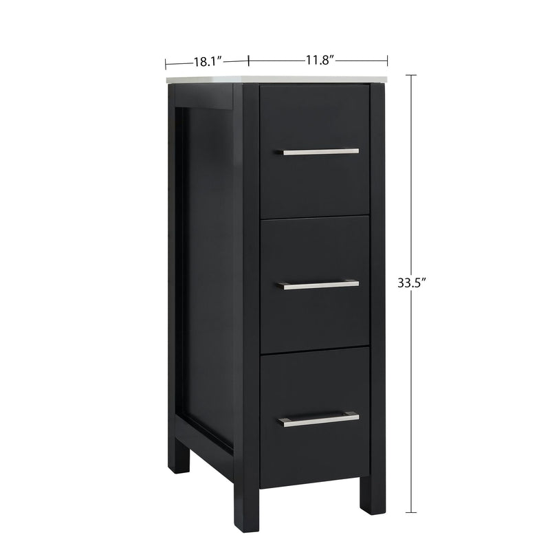 Brescia Vanity Side Cabinet, 12-in V9795