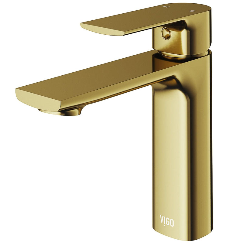 Davidson Single Handle Single Hole Bathroom Sink Faucet, WaterSense Certified, Matte Gold F7615