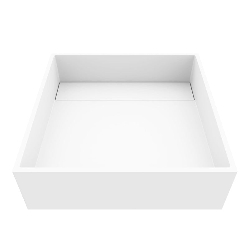 Montauk 15x15-in Deep White Bathroom Sink/Basin with Rectangular Vessel Q6372