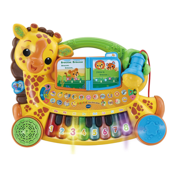 Zoo Jamz Giraffe Piano (French Version), Battery Operated, Microphone included Q5880