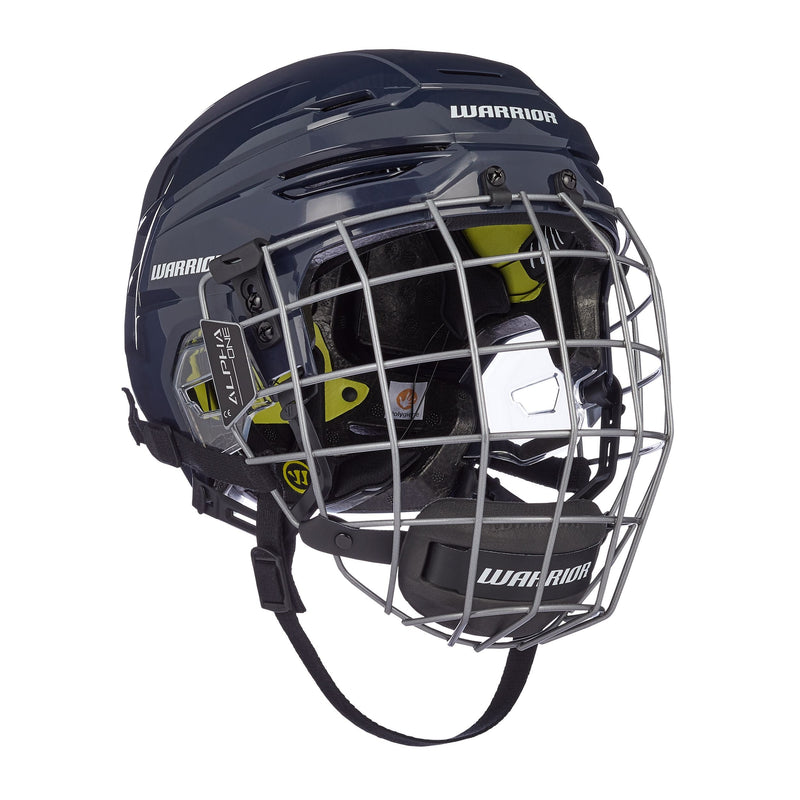Alpha Pro Senior Hockey Helmet & Cage Combo, Navy E1573